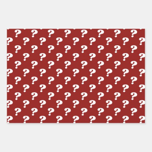 Niedlicher Geschenkkarton (Fragezeichen), rot/weiß Geschenkpapier Set (Vorderseite 2)