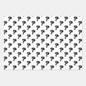 Niedlicher Geschenkkarton (Fragezeichen), schwarz  Geschenkpapier Set (Vorderseite 2)