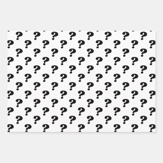 Niedlicher Geschenkkarton (Fragezeichen), schwarz Geschenkpapier Set (Vorderseite 2)