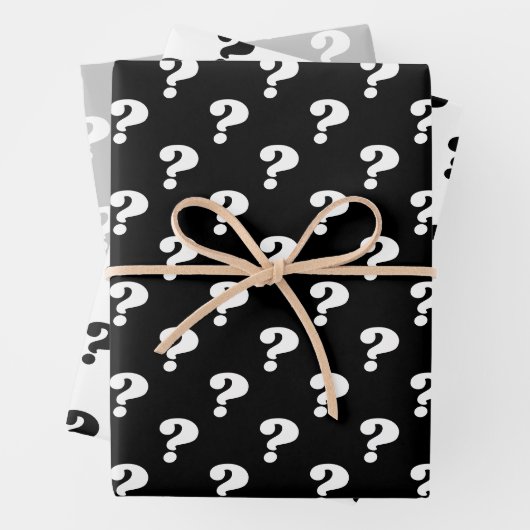 Niedlicher Geschenkkarton (Fragezeichen), schwarz Geschenkpapier Set (Beispiel)