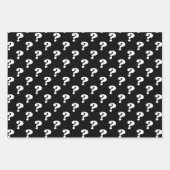 Niedlicher Geschenkkarton (Fragezeichen), schwarz  Geschenkpapier Set (Vorderseite)
