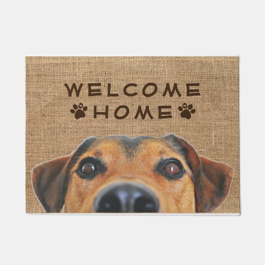 Niedlicher Gesichtshund Fußmatte (Vorderseite)