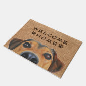 Niedlicher Gesichtshund Fußmatte (Schrägansicht)