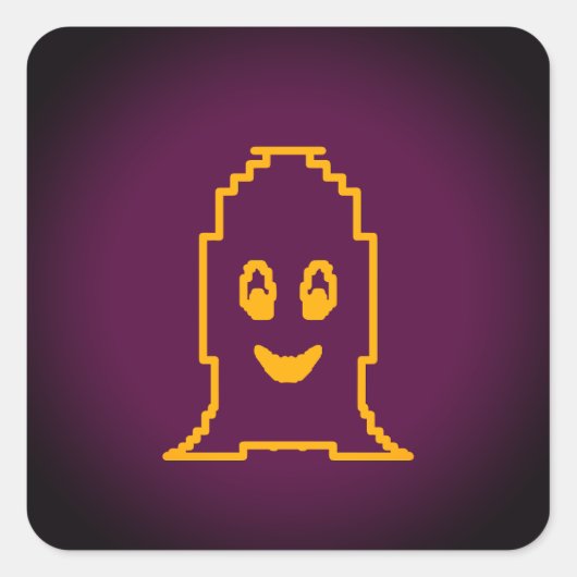 Niedlicher Gespenst Quadratischer Aufkleber (Vorderseite)