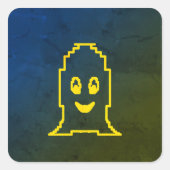 Niedlicher Gespenst Quadratischer Aufkleber (Vorderseite)