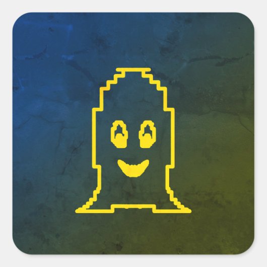 Niedlicher Gespenst Quadratischer Aufkleber (Vorderseite)
