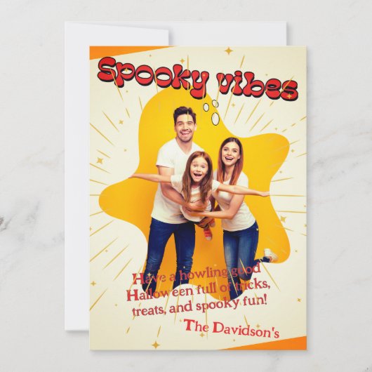 Niedlicher Ghost-Ausschnitt Spaß-Gruß Karte (Vorderseite)