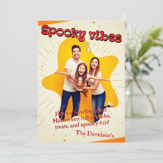 Niedlicher Ghost-Ausschnitt Spaß-Gruß Karte (Stehend Vorderseite)