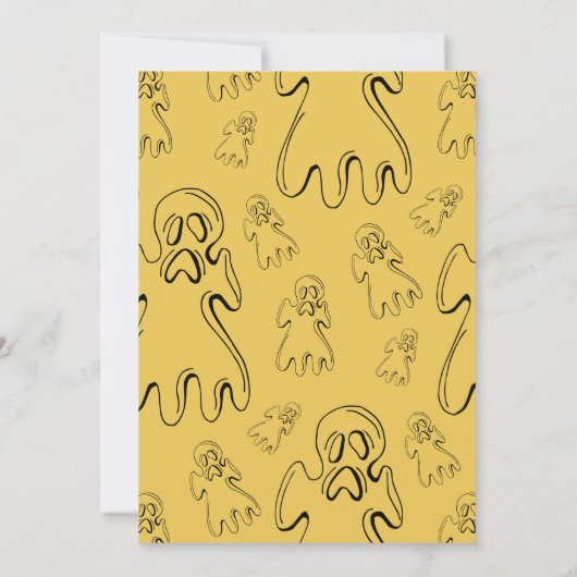 Niedlicher Ghost-Ausschnitt Spaß-Gruß Karte (Rückseite)