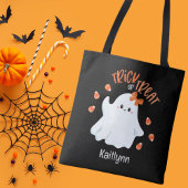Niedlicher Ghost Halloween Trick oder Treat Tote B Tasche