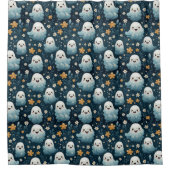 Niedlicher Ghost-Herbst Duschvorhang (Vorderseite)