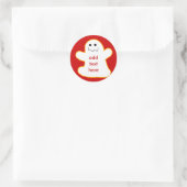 Niedlicher Ghost Ihren eigenen Titel oder Text hin Runder Aufkleber (Tasche)