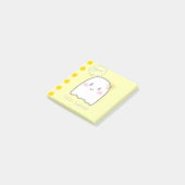 Niedlicher Ghost Name Watercolor Gelbe Anmerkungen Post-it Klebezettel (angewinkelt)