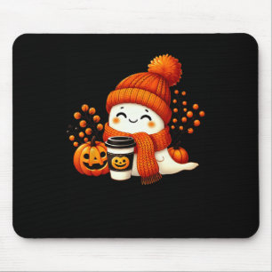 Niedlicher Ghost Pumpkin Gewürz Cup Halloween Herb Mousepad