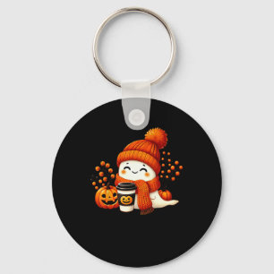 Niedlicher Ghost Pumpkin Gewürz Cup Halloween Herb Schlüsselanhänger