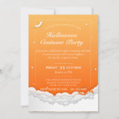 Niedlicher Ghost & Pumpkin Halloween Einladung (Rückseite)
