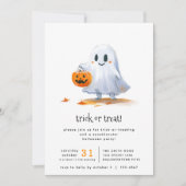 Niedlicher Ghost Spooktacular Trick oder Behandlun Einladung (Vorderseite)