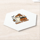 Niedlicher Ghost und Black Cat Trick oder Treat Cl Untersetzer (angewinkelt)