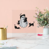 Niedlicher Ghost und Black Cats Klassischer T - Sh Acrylschild (Hochzeit)