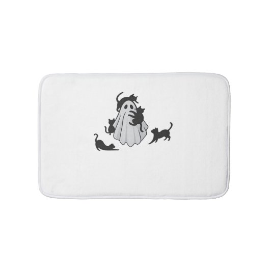 Niedlicher Ghost und Black Cats Klassischer T - Sh Badematte (Vorderseite)