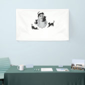 Niedlicher Ghost und Black Cats Klassischer T - Sh Banner (Messeveranstaltung)