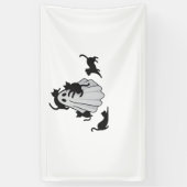 Niedlicher Ghost und Black Cats Klassischer T - Sh Banner (Vertikal)