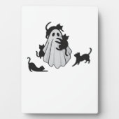 Niedlicher Ghost und Black Cats Klassischer T - Sh Fotoplatte (Vorderseite)