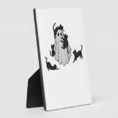 Niedlicher Ghost und Black Cats Klassischer T - Sh Fotoplatte (Seite)