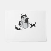 Niedlicher Ghost und Black Cats Klassischer T - Sh Fußmatte (Vorderseite)