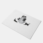 Niedlicher Ghost und Black Cats Klassischer T - Sh Fußmatte (Schrägansicht)