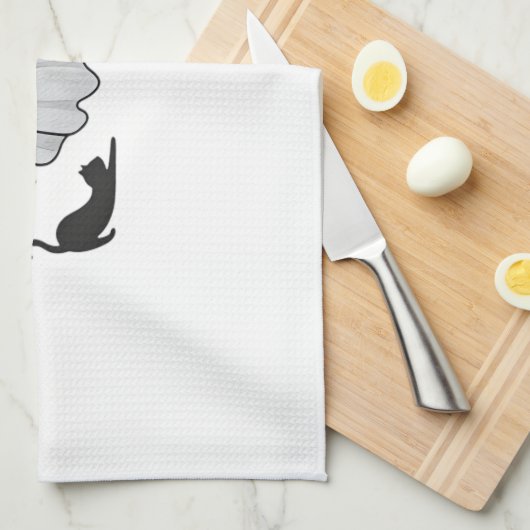 Niedlicher Ghost und Black Cats Klassischer T - Sh Geschirrtuch (Viertel Falte)