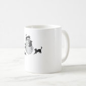 Niedlicher Ghost und Black Cats Klassischer T - Sh Kaffeetasse (VorderseiteRechts)