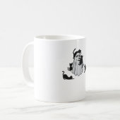 Niedlicher Ghost und Black Cats Klassischer T - Sh Kaffeetasse (Vorderseite Links)