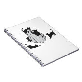Niedlicher Ghost und Black Cats Klassischer T - Sh Notizblock (Rechte Seite)
