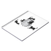 Niedlicher Ghost und Black Cats Klassischer T - Sh Notizblock (Linke Seite)