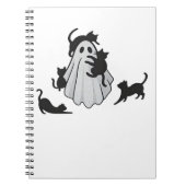 Niedlicher Ghost und Black Cats Klassischer T - Sh Notizblock (Vorderseite)