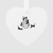Niedlicher Ghost und Black Cats Klassischer T - Sh Ornament (Vorderseite)
