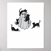 Niedlicher Ghost und Black Cats Klassischer T - Sh Poster (Vorne)