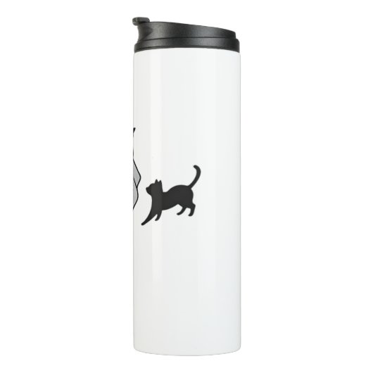 Niedlicher Ghost und Black Cats Klassischer T - Sh Thermosbecher (Nach rechts gedreht)