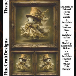 Niedlicher Ghost-Vintag-Frame DU3L-Dekoupage Seidenpapier