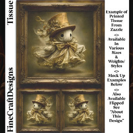 Niedlicher Ghost-Vintag-Frame DU3R-Dekoupage Seidenpapier