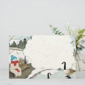 Niedlicher Ghost Winterente Briefpapier (Stehend Vorderseite)