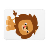 Niedlicher gieriger Cartoon Löwenzauber Magnet (Horizontal)