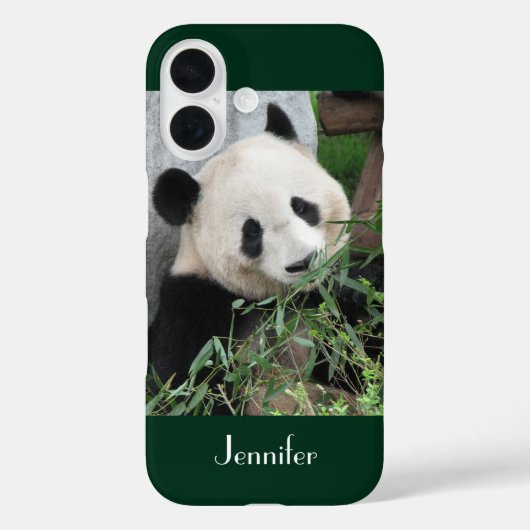Niedlicher Gigant Panda dunkelgrüner Hintergrund, Case-Mate iPhone Hülle (Rückseite)