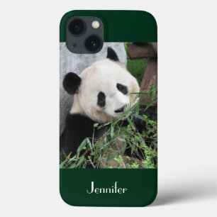 Niedlicher Gigant Panda dunkelgrüner Hintergrund,  iPhone 13 Hülle