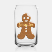 Niedlicher Gingerbrei Mann Kekse Weihnachtsglas Dosenglas (Vorderseite)