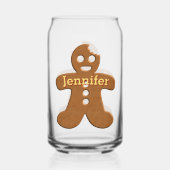 Niedlicher Gingerbrei Mann Kekse Weihnachtsglas Dosenglas (Rückseite)