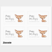 Niedlicher Gingerbrot Fox Holiday Sticker (Blatt)