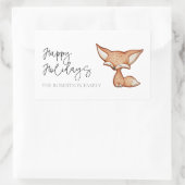 Niedlicher Gingerbrot Fox Holiday Sticker (Tasche)