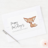 Niedlicher Gingerbrot Fox Holiday Sticker (Umschlag)